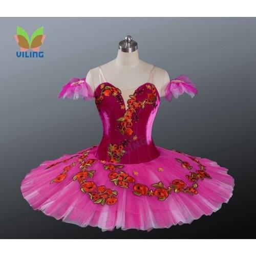Hot pink classical professional ballet tutu Pancake platter ballet costume ballerina ballet dress