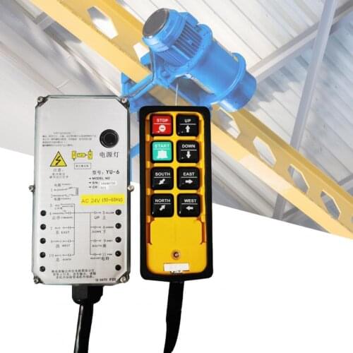 YU-8 24/36/220/380V hoist controller English button waterproof and fireproof crane CNC remote control receiver