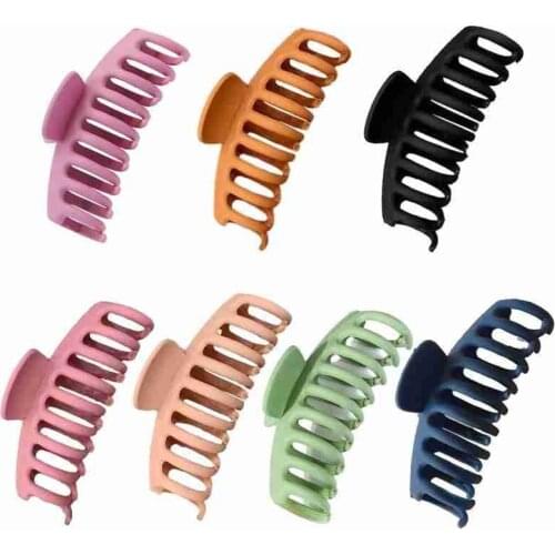 1pcs Korean Big Hair Claws Elegant Frosted Acrylic Hair Clips for Women Large Ponytail Clip Pure Color Hairpin Claws Hot Sale