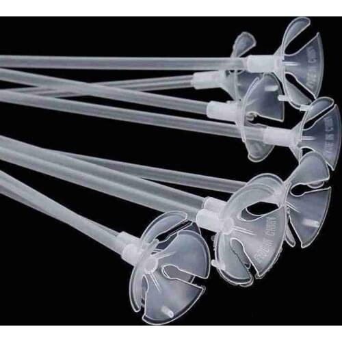 10 PCS/bag Latex Balloon Sticks Clear PVC Rods Balloons Kids Birthday With Decoration Stand Party Acce Sticks Cup Wedding
