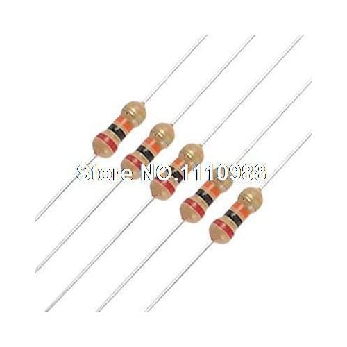 100 x 1/4W 250V 20K ohm Carbon Film Resistor Axial Lead