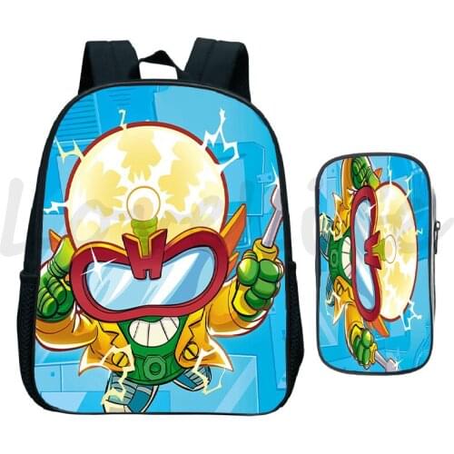 2 Pcs Set Mochila Super Zings Kindergarten Backpacks Pen Bag Toddler Schoolbag Children Book Bag kids Rucksack Cartoon Knapsack