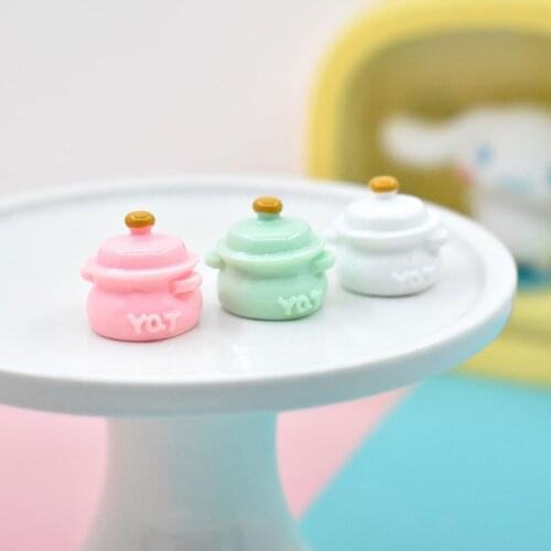 2Pcs Dollhouse Mini Soup Pot Simulation Kitchen Model Phone Case Dollhouse Accessories