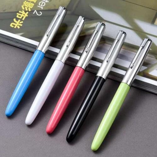 Hero 616 Plus Fountain Pen Classic Ink Pen Fine Nib Converter Filler Silver Clip Stationery Office school supplies Writing