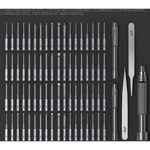 80 In 1 Precision Screwdrivers Multi-used DIY Repair Screw Driver 72PC S2 Alloy Steel Bits With 2 Rods New