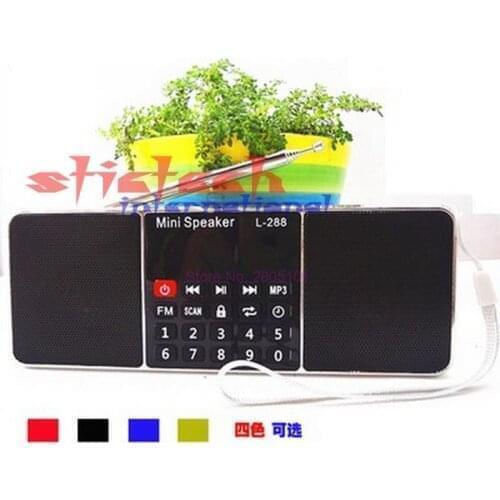 By dhl or ems 10 sets Mini portable radio speaker MP3 player with super bass stereo sound support TF card and USB flash drive