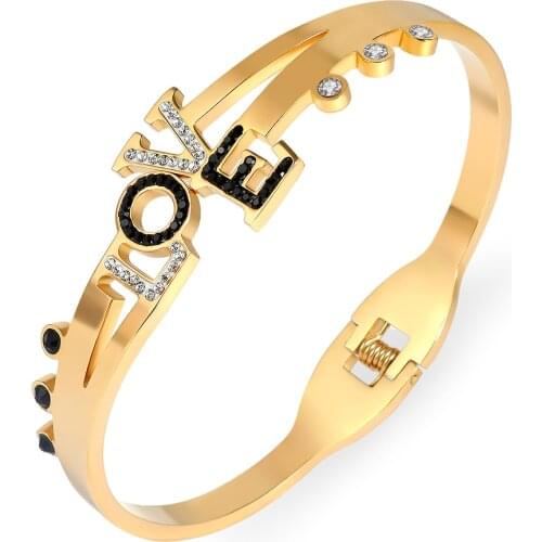 FYSARA 2021 New Heart Bracelet For Women Stainless Steel Bangle Rose Gold Color Fashion Charm Bijoux Bangle Jewelry For Lady