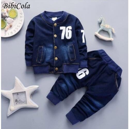 Baby Boys Clothes Sets Autumn Spring Infant Tracksuits Toddler Cotton denim set Outfits for Newborn Boys Clothes Suits