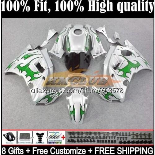 Injection Body For HONDA CBR 600F3 CBR600FS CBR600F3 11CL.48 CBR600 F3 95 96 CBR 600 CC FS F3 1995 1996 OEM Fairing Green&flames