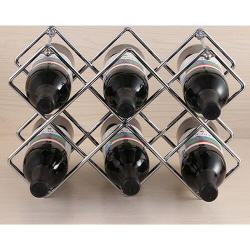 Iron Frame Wine Bottle Holders Creative Practical Collapsible Living Room Decorative Cabinet Red Wine Display Storage Racks