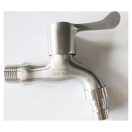 New 100pcs Stainless Steel bathroom faucet Casting Outdoor/Garden/Washing Machine/Bath Tub Tap Faucet 100pcs/lot free shipping