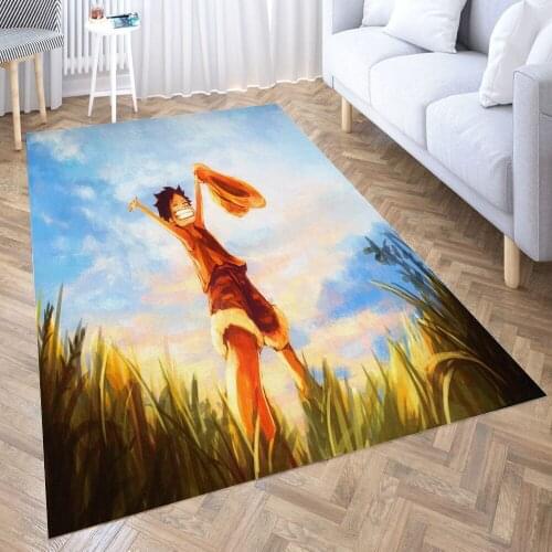 Monkey D Luffy Carpet for Living Room 3D Anime Cartoon Rug Gamer Teen Room Bedside Lounge Rug Kids Children Floor Mats
