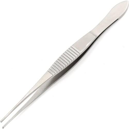 Stainless steel ophthalmic tweezers ophthalmic tweezers 10cm medical tweezers platform toothed double eyelid surgery instrument