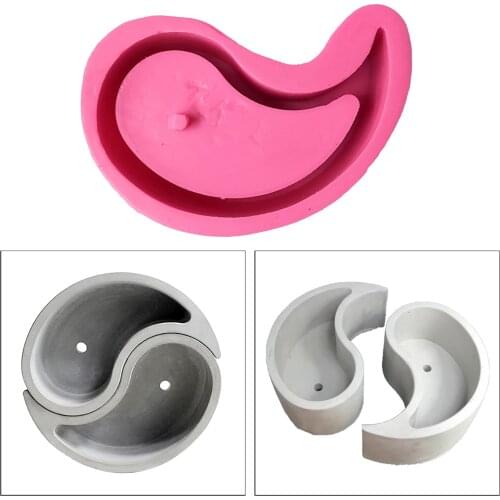 Flowerpot Silicone Mold for Handmade Succulent Pot Molds Molding Cement Gypsum Clay Casting Mould