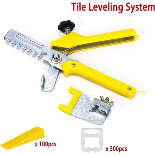 Tile Leveling System For Floor Wall Spacers Tile Leveler Tools KitWIth 1/8 inch Tile Spacer Clips Tile Kits Reusable Wedges