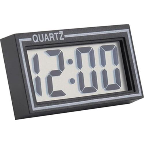 Simple Style Digital LCD Screen Table Auto Car Dashboard Desk Date Time Calendar Small Clock For Button Batteries