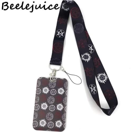 Supernatural SPN Lanyard Neck Strap Art Anime Fashion Lanyards Bus ID Name Work Card Holder Accessories Decorations Kids Gifts