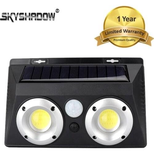 New Solar Led Light Outdoor With PIR Motion Sensor Wall Lamp Led COB Spotlight IP65 Waterproof For Street Garden Decor Lighting