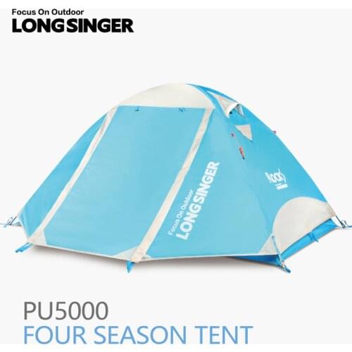 Ultra-light double layer aluminum rod professional outdoor camping hiking tent four seasons