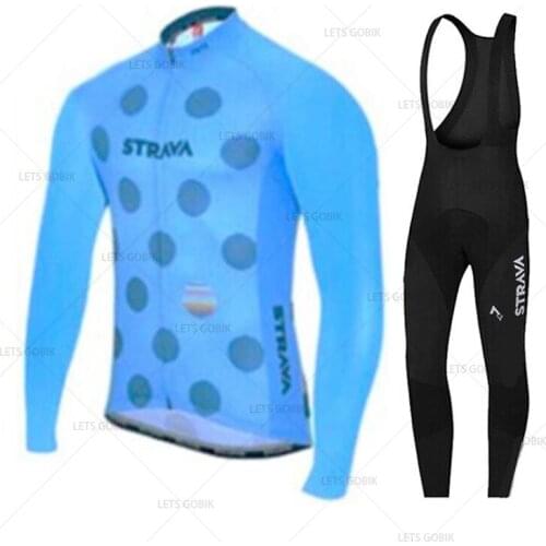 2021 Spring and Autumn Mens Cycling Set Long Sleeve Cycling Set Bicycle Clothes Breathable Cycle Clothing Wear