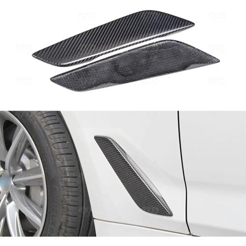 Exterior parts Fender Trim For BMW G30 Carbon Fiber Front Bumper Fender Trim Air Vents 5 Series Body Side Cover 2017 2018 2019