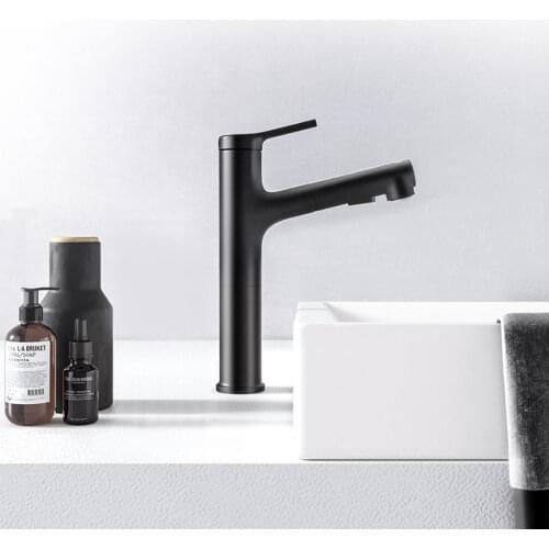 Diiib Bathroom Pull Out Rinser Sprayer Basin Sink High Body Black Faucet 2 Mode Mixer Tap From Xiaomi Youpin
