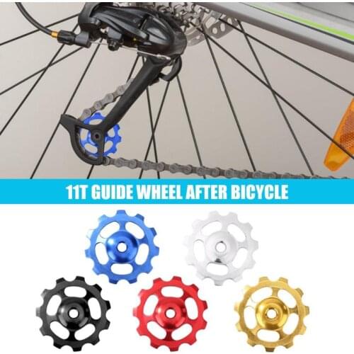 11T Bicycle Rear Derailleur Jockey Wheel Ceramic Bearing Aluminum Alloy MTB Mountain Bike Guide Roller Bicycle Part