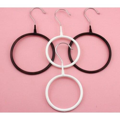 10pcs/lot Scarf Hangers for Closet Nonslip Steel Tie Rings Holder Organizer for Neckties Shawls Scarve Pashminas