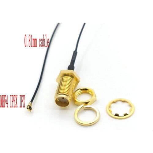 100PCS SMA Female to MHF4 IPEX IPX Plug RF Pigtail Cable for Mini PCI 0.81mm Card Intel WIFI Board 25cm 35cm