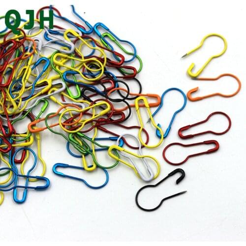 100pcs/pack Mini Gourd Shape Safety Pins Metal Clips Quilted Safety Pin Knitting Cross Stitch Marker Tag Pins Clips