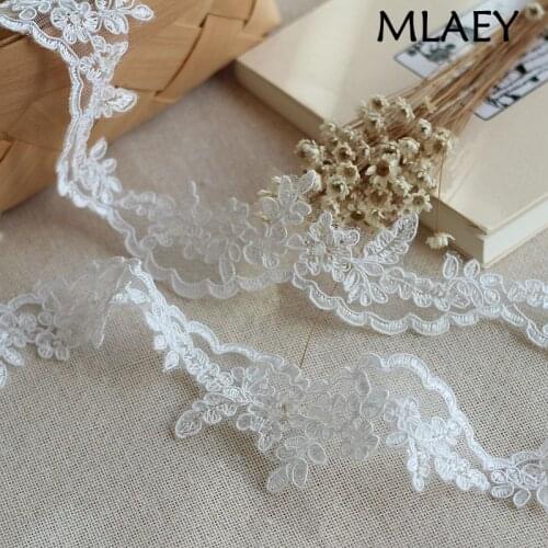 2meter Width5 .5cm(2.17") White Car-bone Lace Decoration Accessories Lace Trim Wedding Dress Fabric