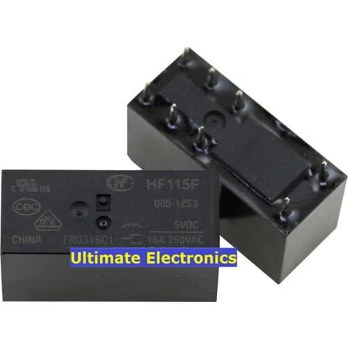 5pcs HF-JQX-115F-005-1ZS3 HF-JQX-115F-012-1ZS3 HF-JQX-115F-024-1ZS3 A group of 8-pin 16A relays