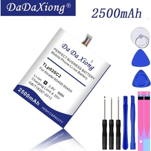 2500mAh TLp020C2 Battery For Alcatel One Touch Idol X Battery 6040D 6040X TCL Idol X S950 S950T Phone Battery