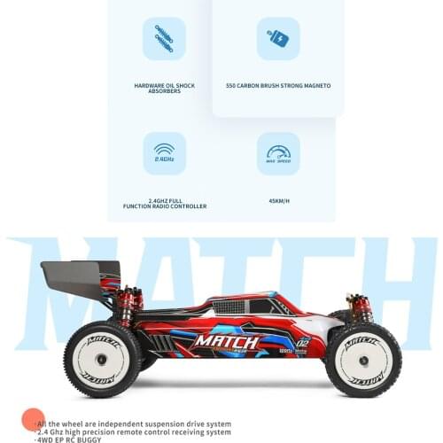 WLtoys 1/10 4WD 45km/h High Racing RC Car Buggy Vehicle Red