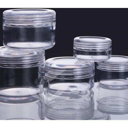 Free Shipping 1000pcs 10g Transparent clear Cream Jar,10ml Clear Plastic jar, empty cosmetic containers