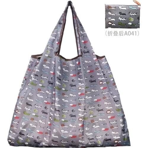Large Heavy Foldable Shopping Bags Reusable Portable Shoulder Bags Travel Handbags Fashion Pockets Ladies Tote Bags
