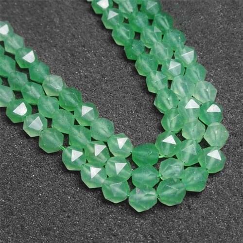 6/8/10mm Natural Green Aventurine Gems stones Faceted Rondelle Spacer Loose Bead 15
