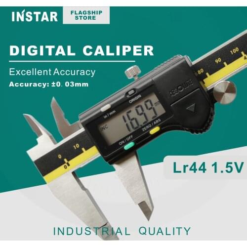 INSTAR Digital Caliper 0-150mm/6" Stainless Steel Industrial Quality Electronic Vernier Caliper 0.01mm