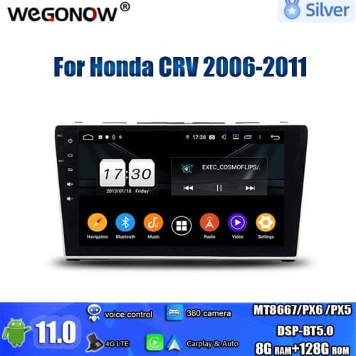 DSP Android 10.0 4G RAM 64GB Octa Core 10.1" IPS Car DVD Player GPS Map RDS Radio wifi Bluetooth5.0 For Honda CRV CR V 2006-2011