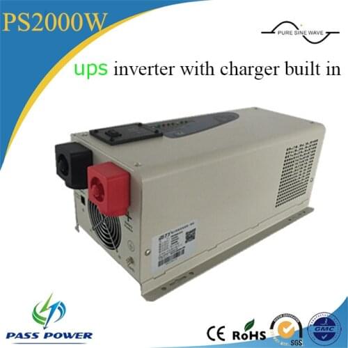 2000w UPS pure sine wave inverter with charger built in