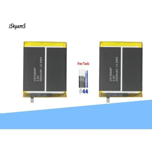 ISkyamS 2x 3500mAh V575868P BV7000 Battery For Blackview BV7000 Pro BV7000pro Smart Mobile Phone li-ion Battery +Tool