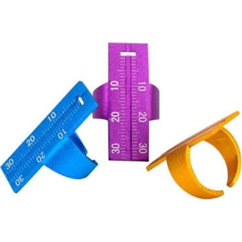5 Pieces/Lot Dental Root Canal Measuring Ruler Aluminum Alloy Dental Measuring Instrument Dentist Finger Ring Ruler Radom Color