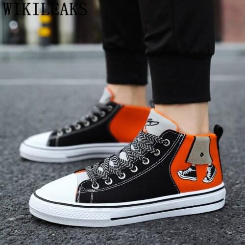 Men Canvas Shoes Hip Hop Mens Casual Shoes Hot Sale Breathable Sneakers Fashion High Top Shoes Men Sneakers 2020 Tenis Masculino