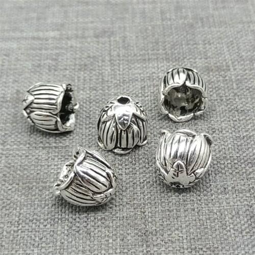 925 Sterling Silver Lotus Bead Caps Cones for Bracelet