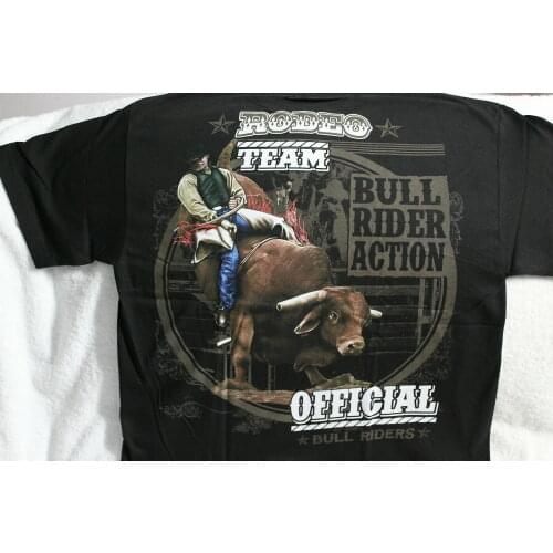 Cowboy Bull Rider Rodeo Team Riding Roundup T-Shirt. Summer Cotton Short Sleeve O-Neck Mens T Shirt New S-3XL