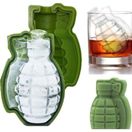 11cmx7cmx7cm Creatieve 3D Grenade Shape Ice Cubes Tray Mold Ijs Maker Party Bar Drankjes Whiskey Maker Siliconen Bar Accessoires