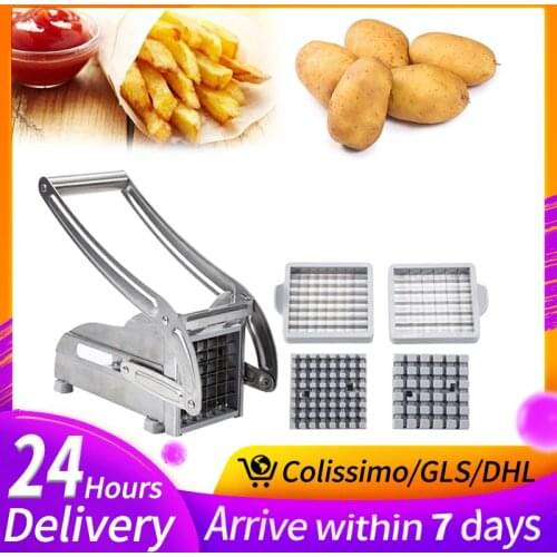Stainless Steel Potato Cutting Machine Non-slip French Fries Cutter Home Use Potato Slicer Chopper Cucumber Kitchen Gadgets HWC