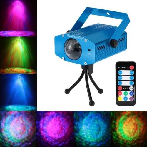 10W Color Changing Mini LED Sound Control Water Wave Ripple Effect Stage Light Lamp with Controller for Disco KTV Club Party
