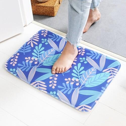 Floor mat Mat kitchen carpet Machine wash for 3D printing floor mat with strong water absorption and antiskid function