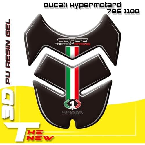 New Motorcycle Stickers Fuel Tank Sticker Fishbone Protective Decals For Ducati Hypermotard 796 1100 07 - 12 2008 2009 2010 2011